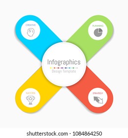 Infographic design elements for your business data with 4 options, parts, steps, timelines or processes. Vector Illustration.