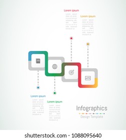 Infographic design elements for your business data with 4 options, parts, steps, timelines or processes. Vector Illustration.