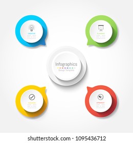 Infographic design elements for your business data with 4 options, parts, steps, timelines or processes. Vector Illustration.