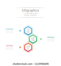 Infographic design elements for your business data with 3 options, parts, steps, timelines or processes. Vector Illustration.