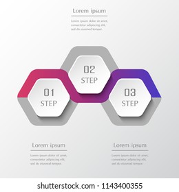 Infographic design elements for your business data with 3 options, parts, steps or processes. Vector timeline illustration.