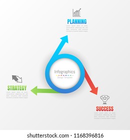 Infographic design elements for your business data with 3 options, parts, steps, timelines or processes. Vector Illustration.