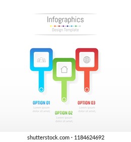 Infographic design elements for your business data with 3 options, parts, steps, timelines or processes. Vector Illustration.