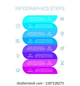 Infographic design elements for your business with 8 options, parts, steps or processes, Vector Illustration, EPS10