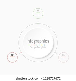 Infographic design elements for your business data with 3 options, parts, steps, timelines or processes. Vector Illustration.