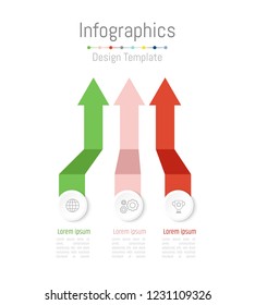 Infographic design elements for your business data with 3 options, parts, steps, timelines or processes. Vector Illustration.