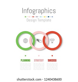 Infographic design elements for your business data with 3 options, parts, steps, timelines or processes. Vector Illustration.