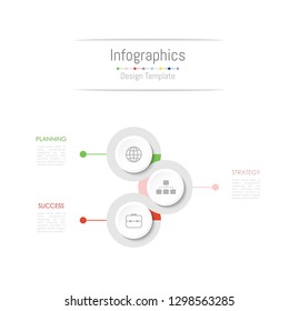 Infographic design elements for your business data with 3 options, parts, steps, timelines or processes. Vector Illustration.