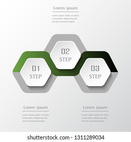 Infographic design elements for your business data with 3 options, parts, steps or processes. Vector timeline illustration.