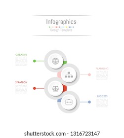 Infographic design elements for your business data with 4 options, parts, steps, timelines or processes. Vector Illustration.