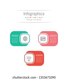 Infographic design elements for your business data with 3 options, parts, steps, timelines or processes. Vector Illustration.