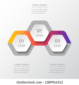 Infographic design elements for your business data with 3 options, parts, steps or processes. Timeline illustration.