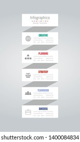 Infographic design elements for your business data with 5 options, parts, steps, timelines or processes. Vector Illustration.
