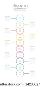 Infographic design elements for your business data with 10 options, parts, steps, timelines or processes. Vector Illustration.