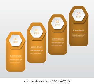 Infographic design elements for your business data with 4 options, parts, steps or processes. Timeline illustration.