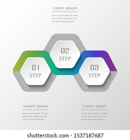 Infographic Design Elements For Your Business Data With 3 Options, Parts, Steps Or Processes. Horizontal Timeline Illustration.