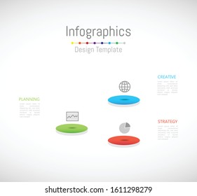 Infographic design elements for your business data with 9 options, parts, steps, timelines or processes. Vector Illustration.