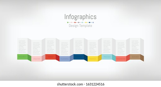 Infographic design elements for your business data with 9 options, parts, steps, timelines or processes. Vector Illustration.