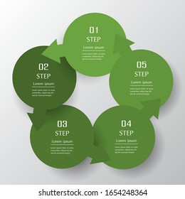 Infographic design elements for your business data with 5 options, parts, steps or processes.