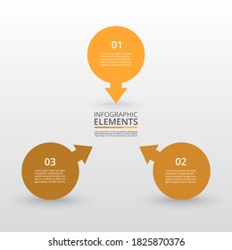 Infografische Design-Elemente für Ihre Geschäftsdaten mit 3 Optionen, Teilen, Schritten oder Prozessen.