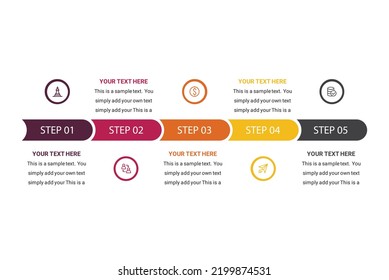 Infographic design elements for your business data with 5 options, parts, steps, timelines or processes. connection lines concept
