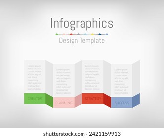 Infographic design elements for your business data with 9 options, parts, steps, timelines or processes. Vector Illustration.