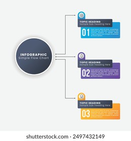 Infographic design elements for your business data with 3 options, parts, steps, timelines or processes. Vector Illustration.