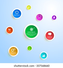 Infographic Design Elements for Your Business. Vector Illustration. Can be used for workflow layout, diagram, number options, web design.