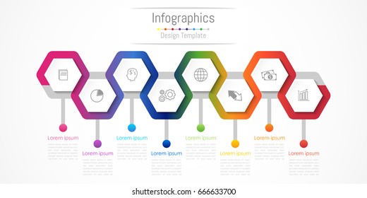 Infographic design elements for your business with 8 options, parts, steps or processes, Vector Illustration.