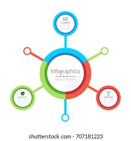 Infographic design elements for your business data with 3 options, parts, steps, timelines or processes. Vector Illustration.