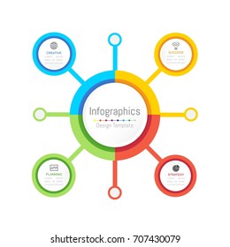 Infographic design elements for your business data with 4 options, parts, steps, timelines or processes. Vector Illustration.