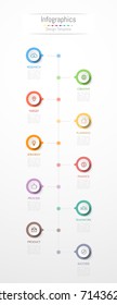 Infographic design elements for your business data with 10 options, parts, steps, timelines or processes. Vector Illustration.