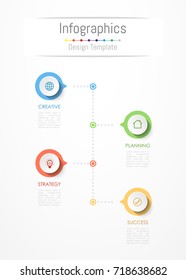 Infographic design elements for your business data with 4 options, parts, steps, timelines or processes. Vector Illustration.