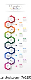Infographic design elements for your business data with 10 options, parts, steps, timelines or processes. Vector Illustration.