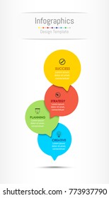 Infographic design elements for your business data with 4 options, parts, steps, timelines or processes. Vector Illustration.