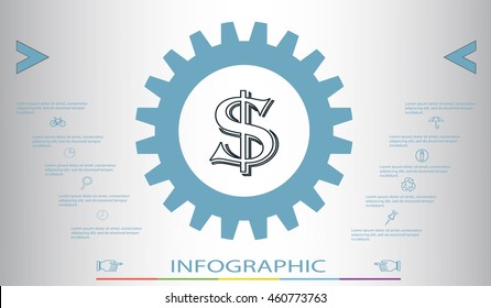 Infographic Design Elements for Your Trade.Business Concept.Vector report template and icons.Flyer design Layout template.