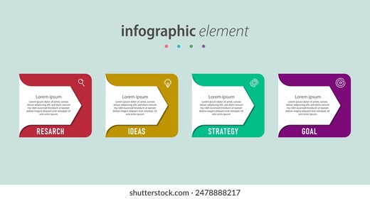 infographic design with four options or steps. Premium Vector
