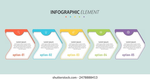 infographic design with four options or steps. Premium Vector
