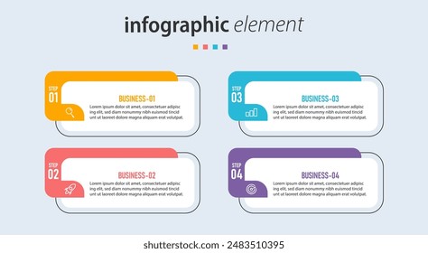 diseño infográfico con cuatro opciones o pasos. Vector Premium
