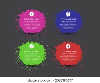 infographic design with gradient and paper shadow effect 4, 5, 6 options or steps. Infographics business concept. 