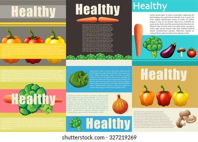 Infographic design with healthy food illustration