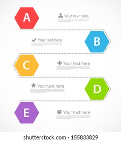 Infographic design with hexagons