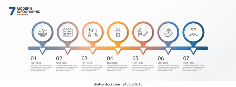 Infographic design with icons and 14 options or steps. Infographics business concept for info graphics, flow charts.