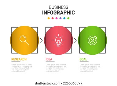 Infographic design with icons and 3 options or steps. Thin line. Infographics business concept. Can be used for info graphics, flow charts, presentations, mobile web sites, printed materials.