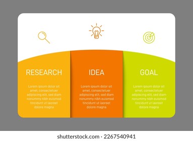 Infographic design with icons and 3 options or steps. Thin line. Infographics business concept. Can be used for info graphics, flow charts, presentations, mobile web sites, printed materials.