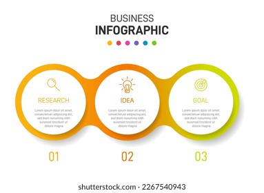 Infographic design with icons and 3 options or steps. Thin line. Infographics business concept. Can be used for info graphics, flow charts, presentations, mobile web sites, printed materials.