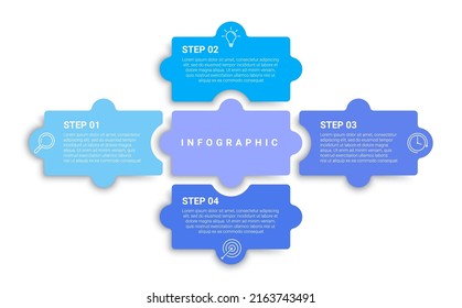 Infographic design with icons and 4 options or steps. infographics for business process