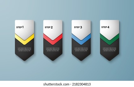 Infographic design with icons and 4 options or steps. Thin line vector. Infographics business concept. Can be used for info graphics, flow charts, presentations, web sites, banners, printed materials.