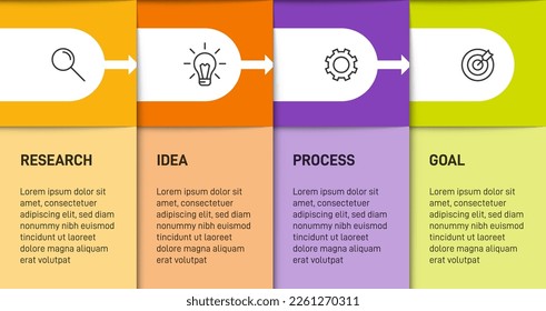 Infographic design with icons and 4 options or steps. Thin line. Infographics business concept. Can be used for info graphics, flow charts, presentations, mobile web sites, printed materials.