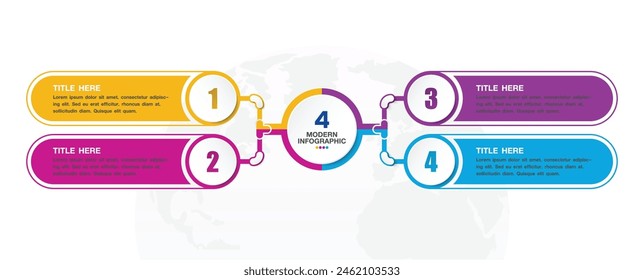 Infographic design with icons and 4 options or steps. Infographics business concept for info graphics, flow charts.